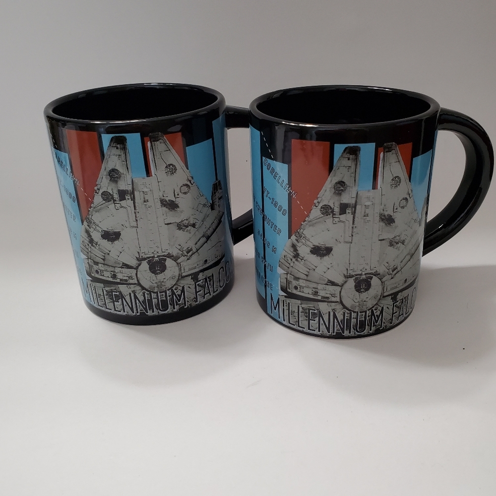Set 2 Star Wars Millenium Falcon Coffee Mug - Picture 3 of 5